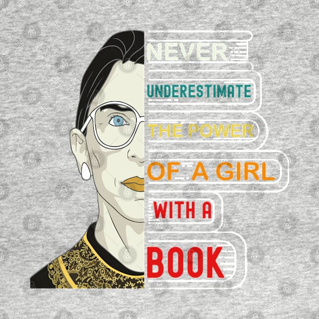 Never Underestimate The Power Of A Girl With A Book by DragonTees